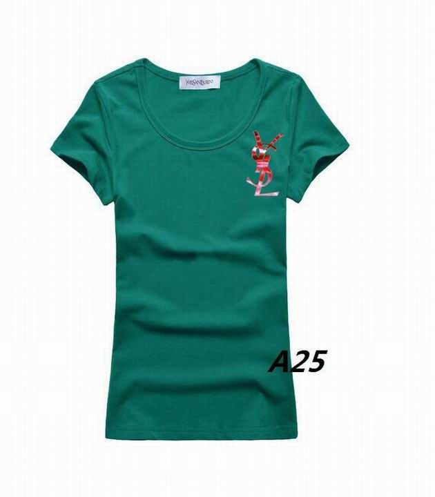 YSL short round collar T woman S-XL-105